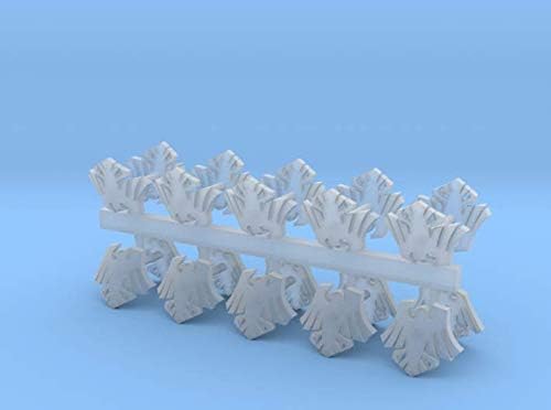 shapeways Crow Shoulder pad Icons x20 Left, Smooth Fine Detail Plastic