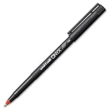 Uni-Ball Onyx Rolling Ball Pen - 1 mm Pen Point Size - Red Ink - 12 / Dozen