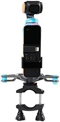 BoKo Black CNC Aluminum+ABS 360° Bike Handlebar Stand Extended Fixed Clamp Holder Compatible DJI Osmo Pocket, Adjustable Rotary Clamping for Bicycle/Motorcycle/Mountain Bike Handles