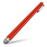 BoxWave EverTouch Capacitive iPad Stylus XL - Extra-Length Touchscreen Stylus with Ultra Durable FiberMesh Woven Fabric Tip for Ultra Responsive, Smoother Glide, and Increased Accuracy (Crimson Red)