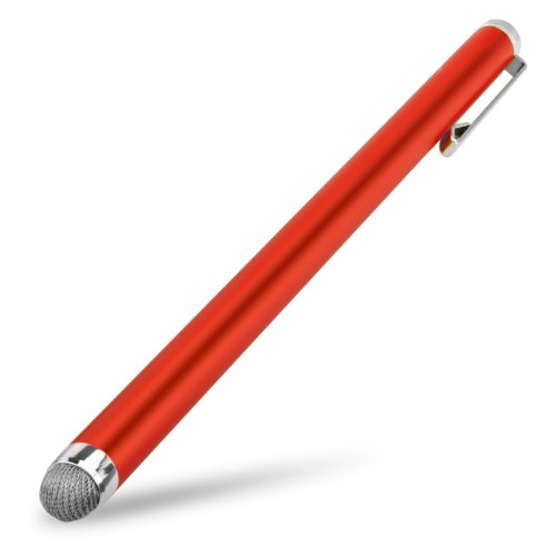 BoxWave EverTouch Capacitive iPad Stylus XL - Extra-Length Touchscreen Stylus with Ultra Durable FiberMesh Woven Fabric Tip for Ultra Responsive, Smoother Glide, and Increased Accuracy (Crimson Red)