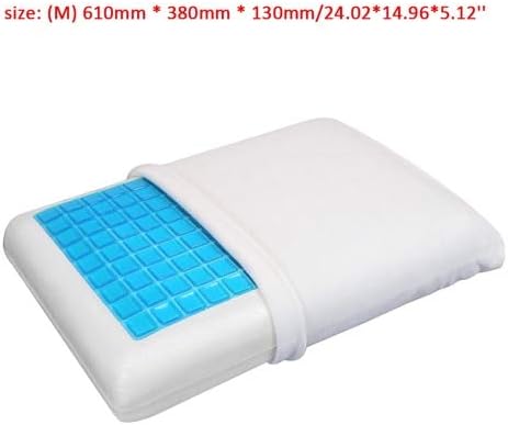 YATOUFA Pillow Memory Pillow Foam White Bed Gel Pillow Blue Cooling Orthopedic Cushion for Sleeping Travel Neck Fatigue Relief Outdoor Cushion