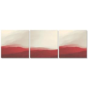 Canvas Wall Art Abstract Color Collage Painting Artwork for Home Prints Framed - 12"x12"x3 Panels