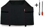 BBQ Coverpro 82836 Heavy Duty Grill Cover for Weber Summit 400-Series Gas Grills (Compared to the Weber 7108 Grill Cover) Including Basting Brush and Tongs