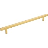 Jeffrey Alexander 12" Center-to-Center Brushed Gold Square Dominique Appliance Handle