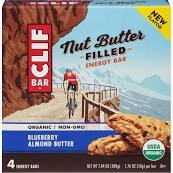 Clif Nut Butter Filled Energy Bar, Blueberry Almond Butter, 4 Little Bars