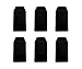 6 Pcs Black Vinyl Pocket Protector, for Pen Leaks,for School Hospital Office