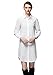 Neo-wows Women's Long Sleeve Solid Loose Cotton Straight Office Dress Size S White
