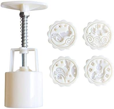 Mid-autumn Mooncake Mold Set,Lumumi Festival Hand Press Mooncake Molds-Nonstick Mold, Non-toxic, Odor Free