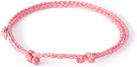 Wakami Single Strand Bracelet Anklet Handmade Adjustable Friendship Bracelets or Anklets :: Make Your Own :: Buy 3 Get 1 Free (Pink)