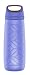 Ello Wren Glass Water Bottle with One-Touch Flip Lid, 22 oz, Denim