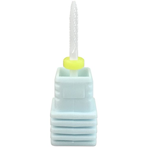 Pana (Grit: XF EXTRA FINE) Professional USA Ceramic White Under Nail Cleaner Bit Nail Drill 3/32" Shank Size