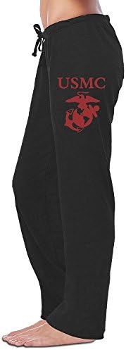 MRNG Women's US Marine Corps USMC Logo Sweatpants Black