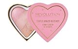 Makeup Revolution Blushing Hearts Triple Baked Blush Blusher, Candy Queen of Hearts