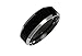 Jean Paolo Men's Ring 8mm Black Tungsten Two Tone Wedding Bands Engagement Rings for Men Comfort Fit Highly Polished Silver in Appearance Bevelled Edges (Some Sizes Sold Out New Stock Arriving Soon)