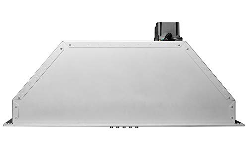 Chef Range Hood R100 30â€ Built-In/Recessed Kitchen Extractor | Compact Design with Stainless Steel | 3-Speed Setting with 700 CFM, Energy Saving LED Lamp and Dishwasher-Safe Baffle Filter| 6" Duct