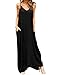 StyleDome Women's Summer Casual Plain Flowy Pockets Loose Beach Cami Maxi Dress Sundresses