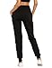 SweatyRocks Women Pants Colorblcok Casual Tie Waist Yoga Jogger Pants, Black Grey Colorblock, Large
