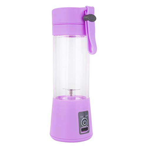 Portable Juicer Cup Clearance,380ml Rechargeable Juice Blender Magnetic Secure Switch Electric Fruit Mixer (Purple)