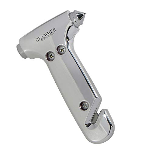 BlingSting Chrome Glammer Safety Hammer - Auto Glass Window Breaker and Seat Belt Cutter Emergency Escape Tool for Women's Safety, Child Safety, Family Rescue in Vehicle Roadside Emergency