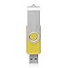 10Pcs USB 2.0 Flash Drive Memory Stick Fold Storage New Design Easy to Carry (4GB, Yellow)