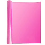 ONESING 1 Roll Heat Transfer Vinyl 12 Inch by 10 Ft Iron On HTV for Clothing, T-Shirts, Jeans, Hat, Bag Compatiable with Cricut Camero Heat Press Machines Sublimation, Pink