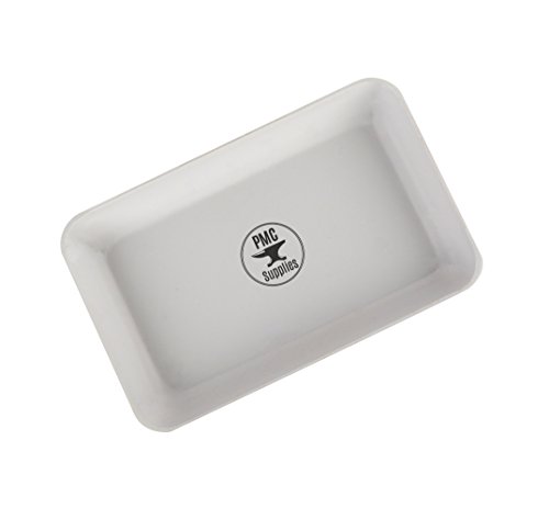 Hollow White Plastic Tray for Sorting Pearls Gems Stones Beads and Findings Jewelry Tool 4" x 2-1/2" x 1/2"