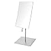 JERDON Rectangular Tabletop Makeup Mirror - Makeup Mirror with 3X Magnification with Nickel Finish - 5-inch by 8-inch Vanity Mirror - Model JP358N