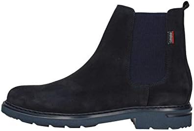 16405 Beatles Shoes Ankle Boots Man Blue Suede