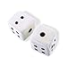 Vaygway Pair White and Black Fuzzy Mirror Dice for Car – 3” Pair Black and White Stylish Vintage Plush Decorative Hanging Mirror Fuzzy Dice for Car