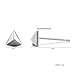 Minimalist 925 Sterling Silver triangle Earrings for Women Girl
