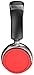 Sentey LS-4232 Phaint Red Headphones with Microphone, Inline Control for Travel, Running, Sports Headset, Audio for Kids, Men, Woman, Strong Bass, Earcups Rotation and Carrying Case Included