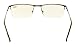 UV Protection,Anti Blue Rays,Reduce Eyestrain,Half-rim Computer Reading Glasses(Gunmetal,Amber Tinted Lenses) +2.0