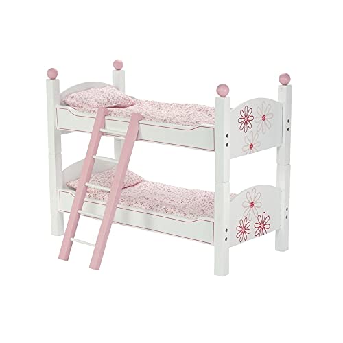 Emily Rose Doll Bunk Bed, 18 Inch Doll Furniture Mini Baby Doll