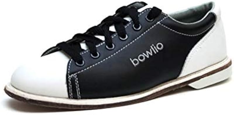 Bowlio Classic Leather Tenpin Bowling Shoes in Black and