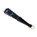 INNOLIFE Elegant Colorful Embroidered Flower Peacock Pattern Sequin Fabric Folding Handheld Hand Fan Hand-Crafted (Sky Blue)
