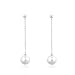 A&C Fashion Korean Version Alloy Bead Chain Earrings for Women. Unique Handmade Dangle Jewelry for Girl. (Silver Color)