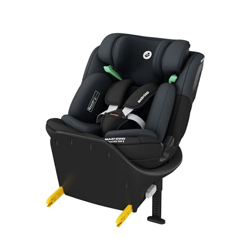 Emerald 360 S i-Size, Siège-auto Isofix 360 Pivotant, 0-12 ans (40-150 cm), Siège-auto bébé & enfant, Rotation FlexiSpin 360°, 4 Inclinaisons, Protection G-CELL, Tonal Black