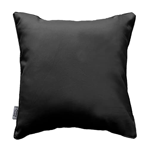 Douceur d'Intérieur, Coussin Déhoussable (60 x 60 cm) Essentiel Noir, Polyester Uni