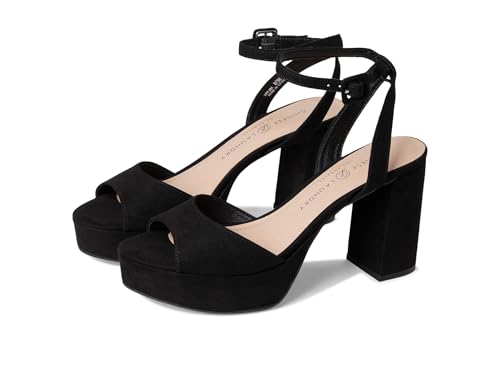 Chinese Laundry Theresa Sandales Ă talons pour femme, Aspect cuir velours noir, 40 EU
