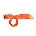 FESHFEN Colored Clip in Hair Extensions, Colorful Straight Long Hair Extensions Multi-Colors Party Highlights Clip in Hairpiece for Kids Girls, 10 Pcs 20 Inch, Orangethumb 2
