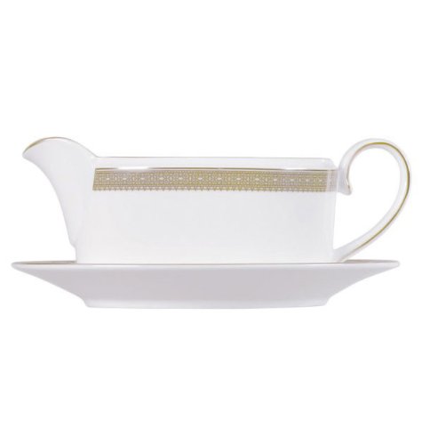 Click Here to See More Images Wedgwood Vera Wang Vera Lace Imperial Gravy Boat Stand