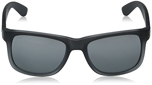 Ray-Ban JUSTIN - RUBBER GREY/GREY TRANSP. Frame GREY SILVER MIRROR GRADIENT Lenses 51mm Non-Polarized