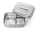 Stainless Steel Bento Lunch Box EXTRA LARGE. 3 Sections Holds Sandwich and Two Sides. Ecofriendly Durable Perfect LunchBox for Adults Office or Outdoor. Holds 8 Cups of Food! Steel Cutlery Included