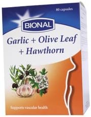 Garlic Olive Leaf Hawthorn 80 capsules