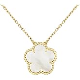 Generic 925 Sterling Silver Clover Necklace, Lucky Clover Necklace, 4 Four Leaf Leaves Clover Pendant Necklaces, Flower Necklace, Lover Birthday Gifts (Gold7)