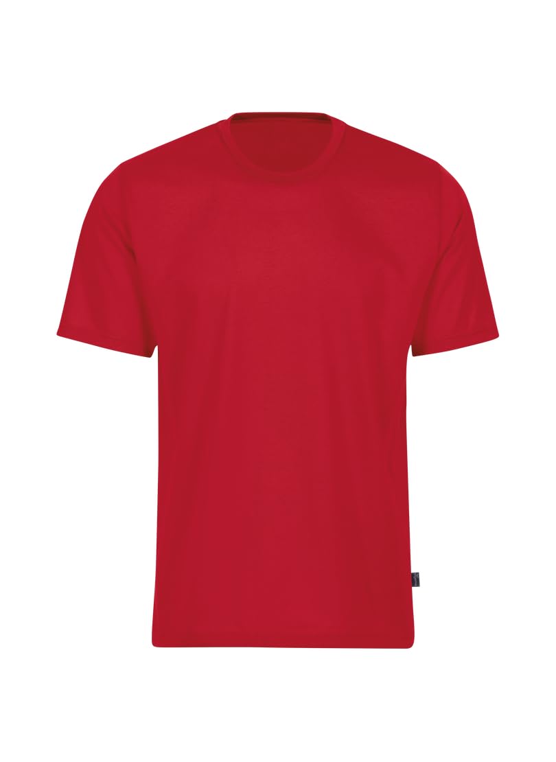 Trigema Men's T-Shirt 636202, Small, Red (kirsch 036)