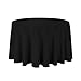 Gee Di Moda Round Tablecloth - 108 Inch Black Round Table Cloth for 48 to 72 Inch Round Tables - Heavy Duty Washable Fabric - for Buffet Table, Holiday Party, Dinner, Wedding & Baby Shower