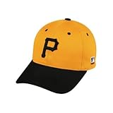 MLB Cooperstown YOUTH Pittsburgh PIRATES Gold/Black Hat Cap Adjustable Velcro TWILL Throwback
