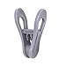 Tinfol 24pc Grey Plastic Hanger Clips, Strong Pinch Grip Finger Clips for Plastic Clothes Hangers, Multi-Purpose Hanger Clips